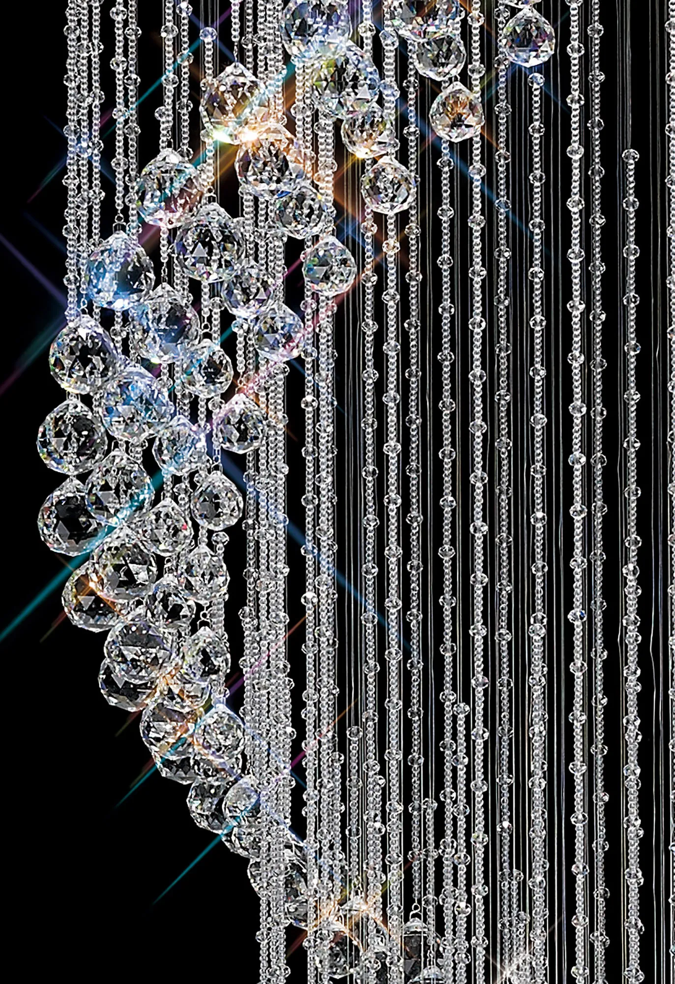 Colorado Crystal Pendant 24 Light (33.8kg) Polished Chrome IL31376  Diyas Colorado